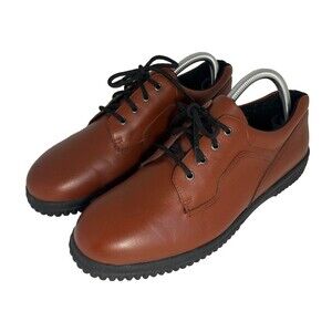 Women’s Wimzees Leather Lace Oxford Style Shoes Brown Size‎ 9.5W